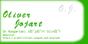 oliver jojart business card
